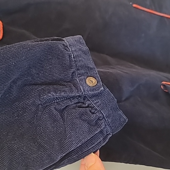 Retro Navy Corduroy A-Line Dress sz M - Picture 3 of 7